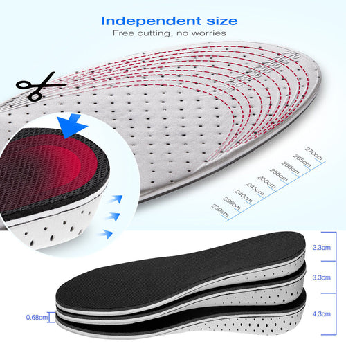 Invisible Height Increase Insoles — Adjustable Lift Insoles for Men & Women