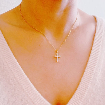 My Dear Crystal Cross Necklace â€” Elegant Faith Pendant Necklace for Women