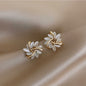 Elegant Opal Petal Circle Stud Earrings â€” Delicate Jewellery for Women