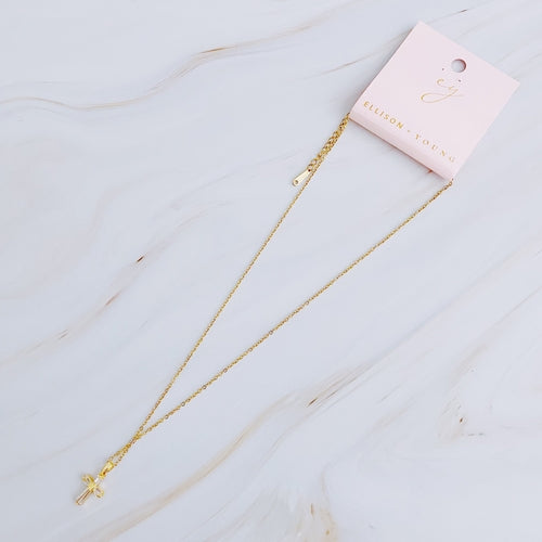 My Dear Crystal Cross Necklace â€” Elegant Faith Pendant Necklace for Women