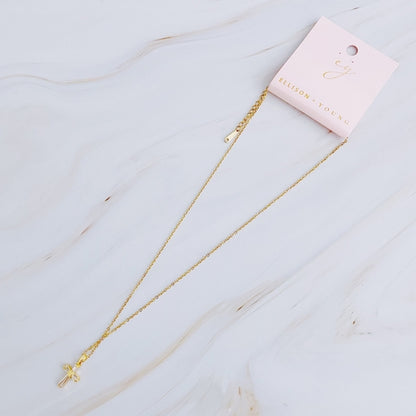 My Dear Crystal Cross Necklace â€” Elegant Faith Pendant Necklace for Women
