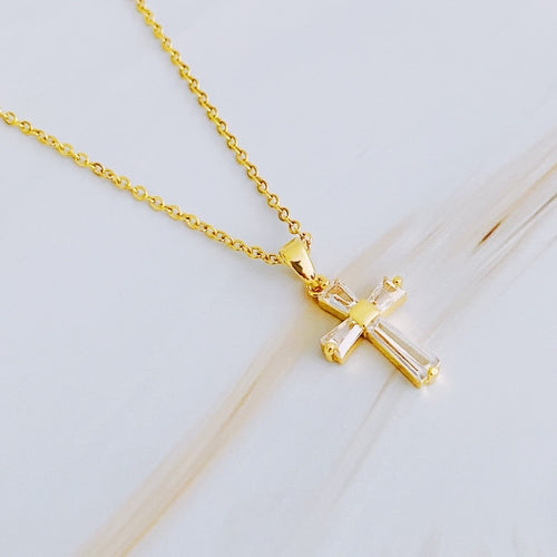 My Dear Crystal Cross Necklace â€” Elegant Faith Pendant Necklace for Women