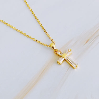 My Dear Crystal Cross Necklace â€” Elegant Faith Pendant Necklace for Women