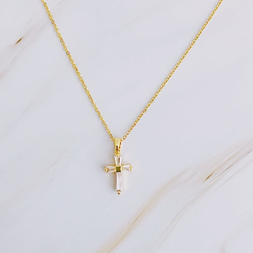 My Dear Crystal Cross Necklace â€” Elegant Faith Pendant Necklace for Women