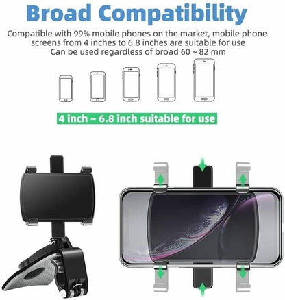 Universal Car Mount Phone Holder â€” 360Â° Adjustable Dashboard & Windshield Mount