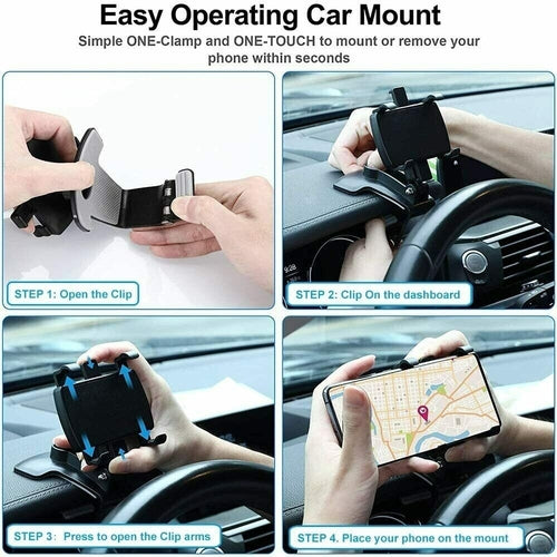 Universal Car Mount Phone Holder â€” 360Â° Adjustable Dashboard & Windshield Mount