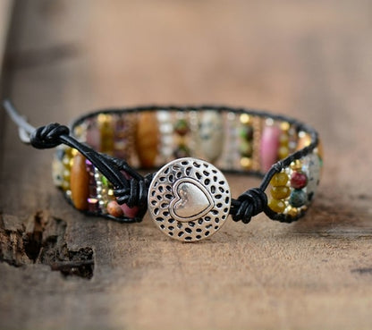 Women's Boho Bracelets â€” Mixed Natural Stone Set Adjustable Bracelet