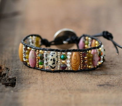 Women's Boho Bracelets â€” Mixed Natural Stone Set Adjustable Bracelet