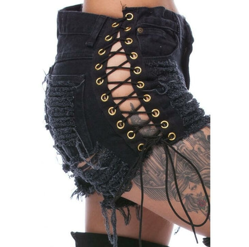 Bandage Shorts for Women â€” Sexy Cotton Summer Jeans Pants