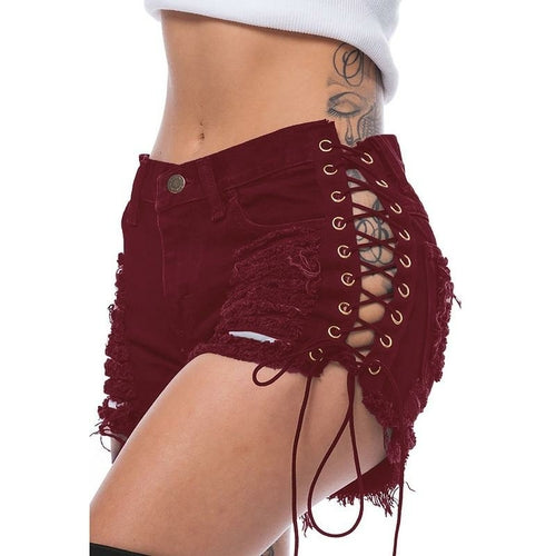 Bandage Shorts for Women â€” Sexy Cotton Summer Jeans Pants
